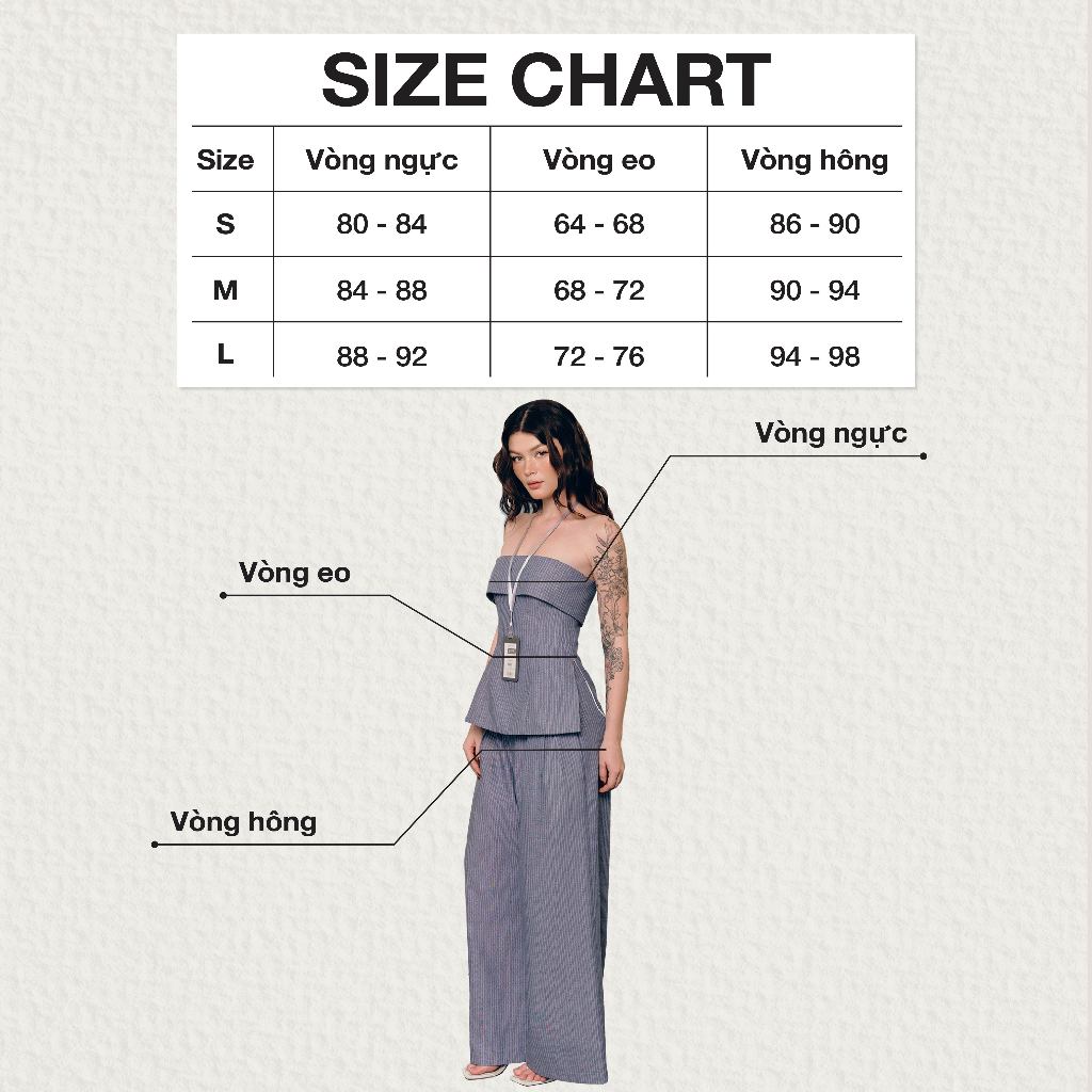 Ảnh DOTTIE - Quần ống rộng kẻ sọc - Xanh lam - Q0389 2