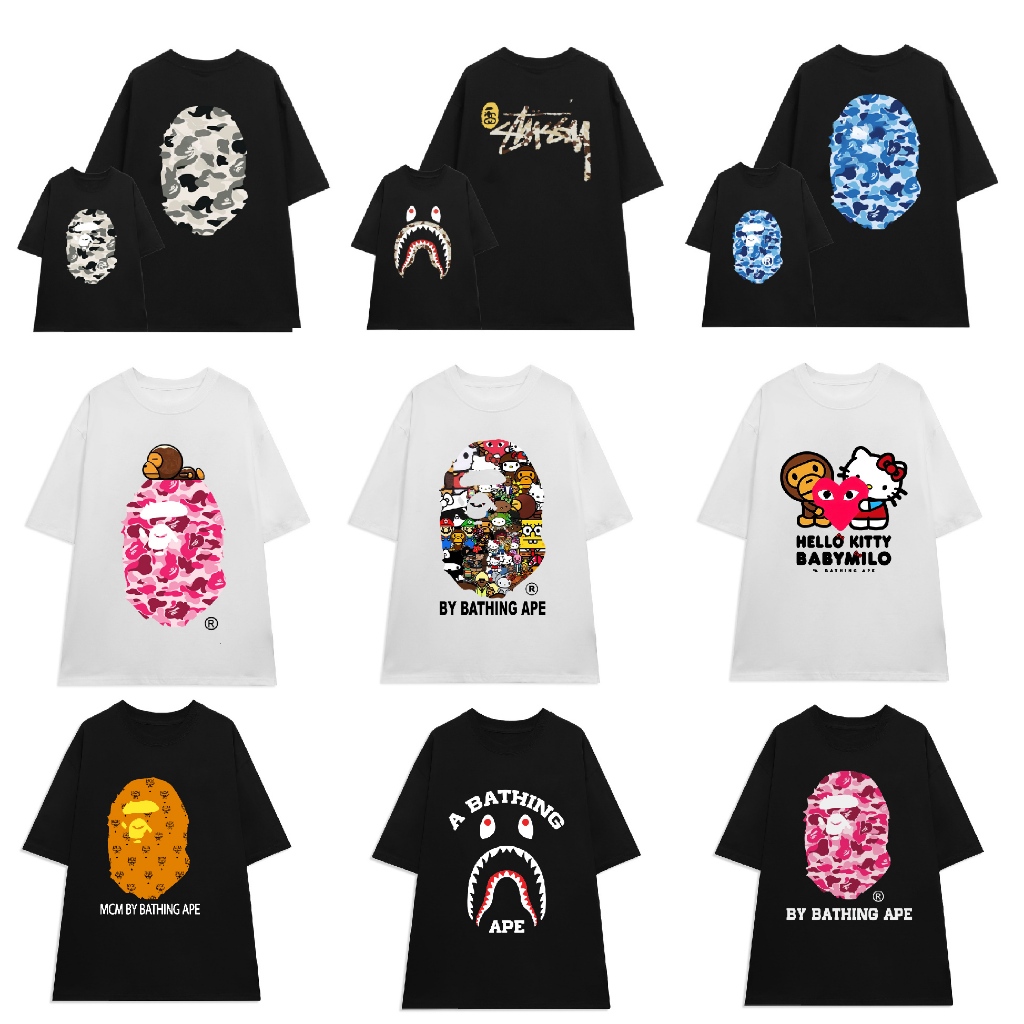 Áo thun BAPE full mẫu Hottrend vải cotton 2c 250gsm phông bape form ...