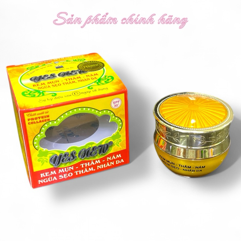Kem Yes New Mụn Thâm Nám Ngừa Sẹo Thâm, Nhăn Da 15gram Chính Hãng