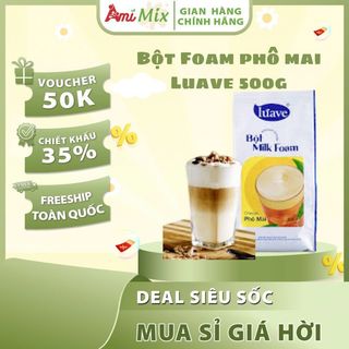 Bột Foam Phô Mai LÚAVE - Túi 500g - Tạo Lớp Kem Mặn Ngọt Cân Bằng, Mịn Mượt