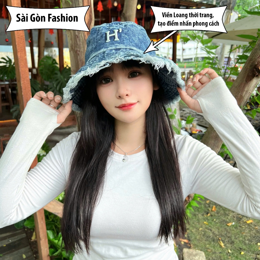 Mũ bucket thêu chữ | Nón vành tròn phong cách Ulzzang form unisex nam nữ SG105