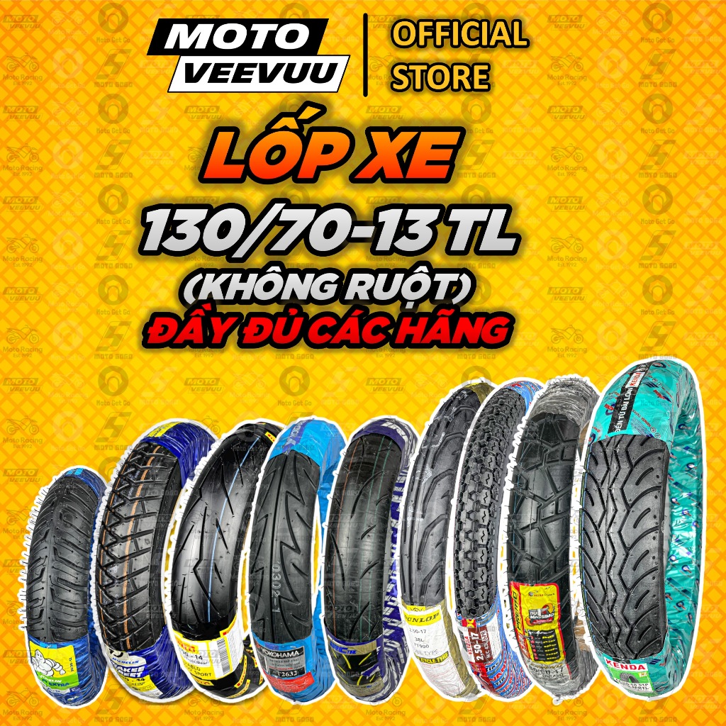 [MTVV] Vỏ lốp xe máy xe size 130/70-13 TL TẤT CẢ CÁC HÃNG 130 70 13 ...