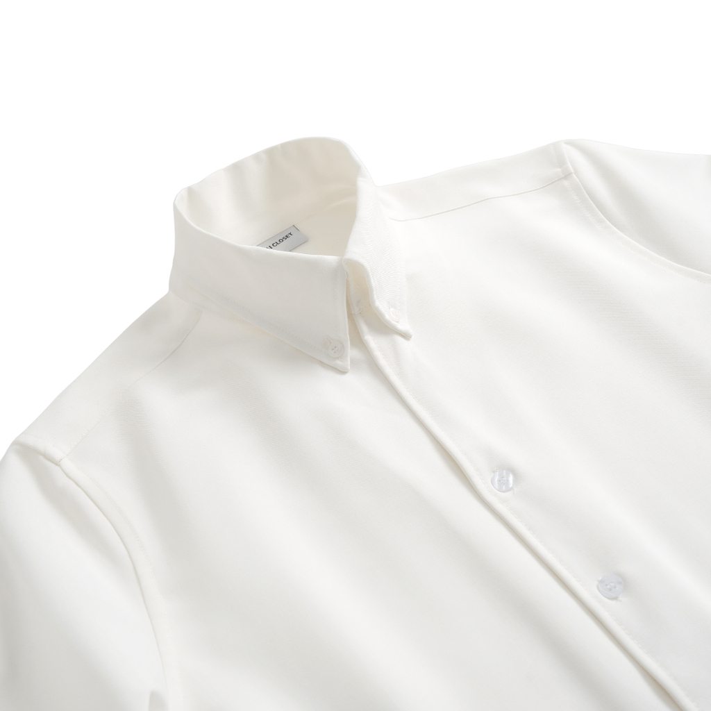 Áo Sơ Mi BUTTON DOWN chất vải Lụa Trơn Cao Cấp, chuẩn Form, Sang Trọng - SHINGHAI