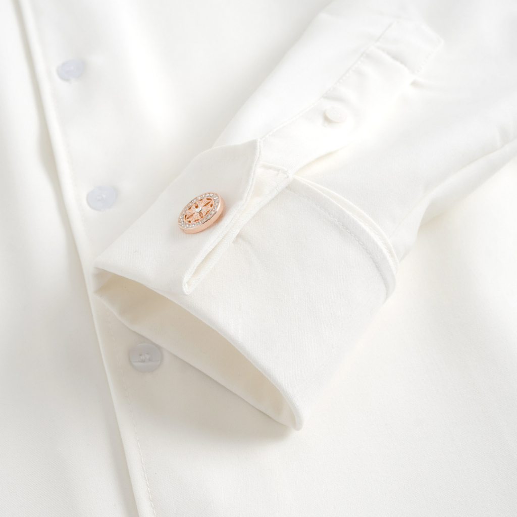 Áo Sơ Mi BUTTON DOWN chất vải Lụa Trơn Cao Cấp, chuẩn Form, Sang Trọng - SHINGHAI