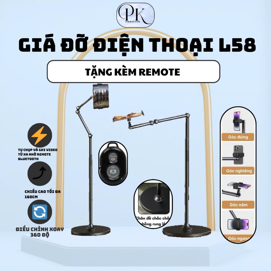 Chân quay điện thoại kim loại 360 độ - quay sản phẩm để bàn - quay đa ...