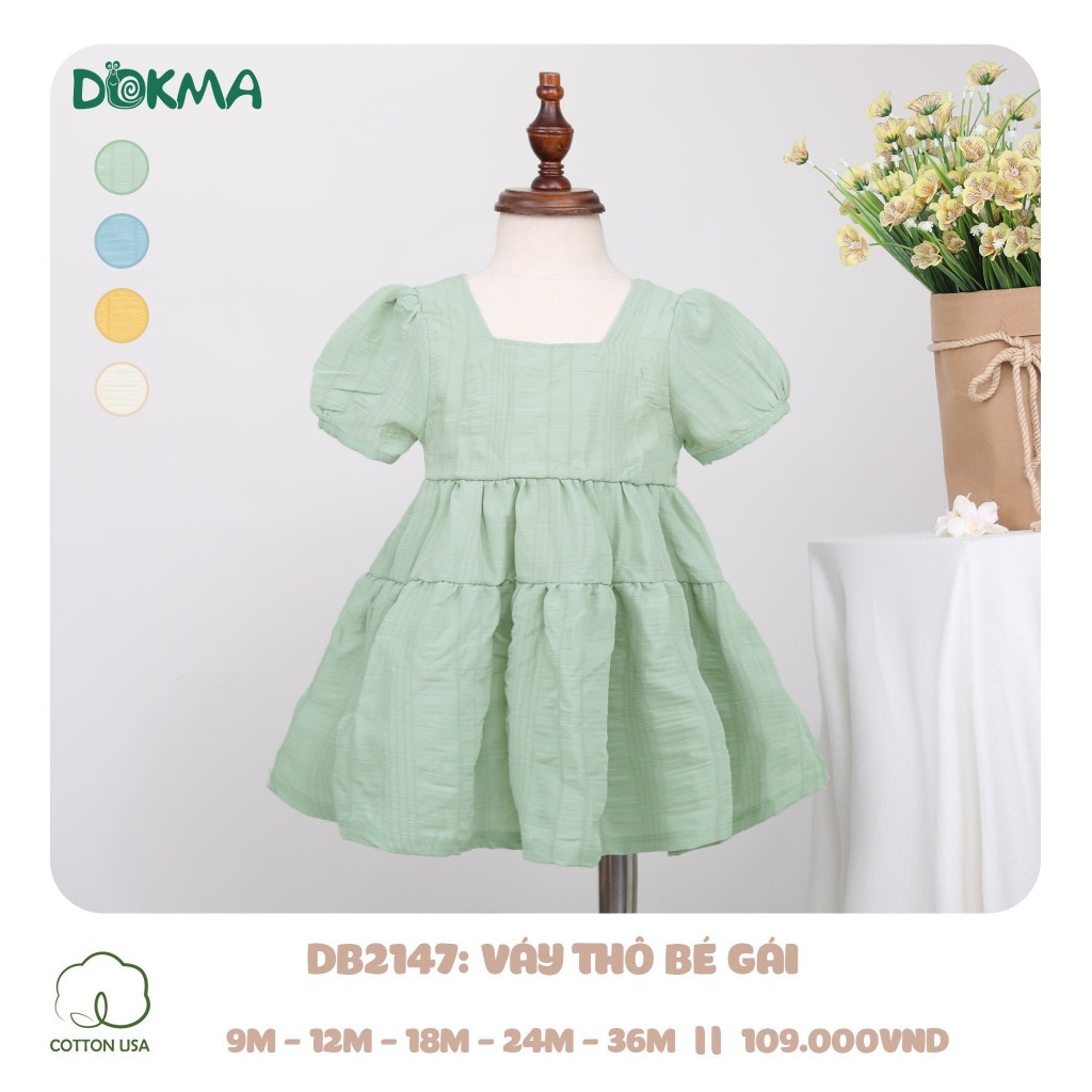 (8-14kg, 6-48M) Váy Bé Gái Dokma Judoby Mềm Mát JB356 DB2147 DB2768 DB2846 DB2861