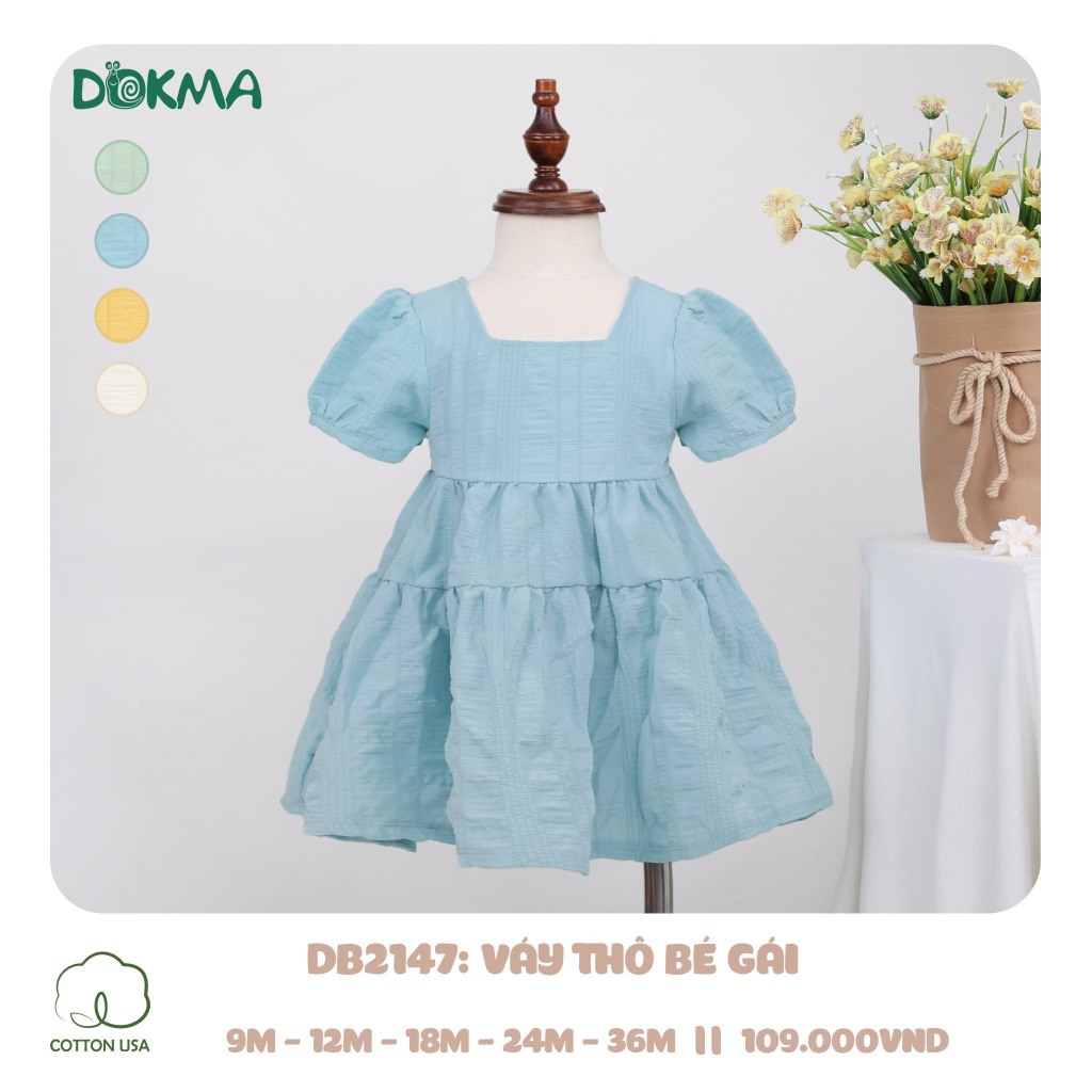(8-14kg, 6-48M) Váy Bé Gái Dokma Judoby Mềm Mát JB356 DB2147 DB2768 DB2846 DB2861