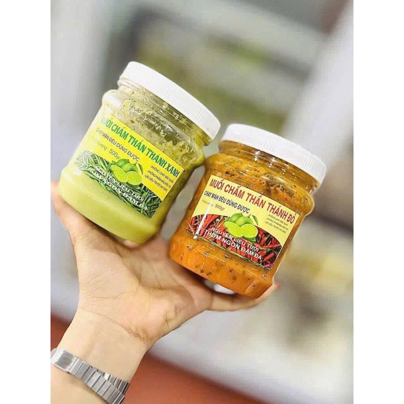 Combo 2 Hũ Nước Chấm Thần Thánh Muối Ớt Đỏ & Muối Ớt Sim Xanh – Chấm Chân Gà, Hải Sản, Trái Cây, Đồ Luộc Cực Ngon