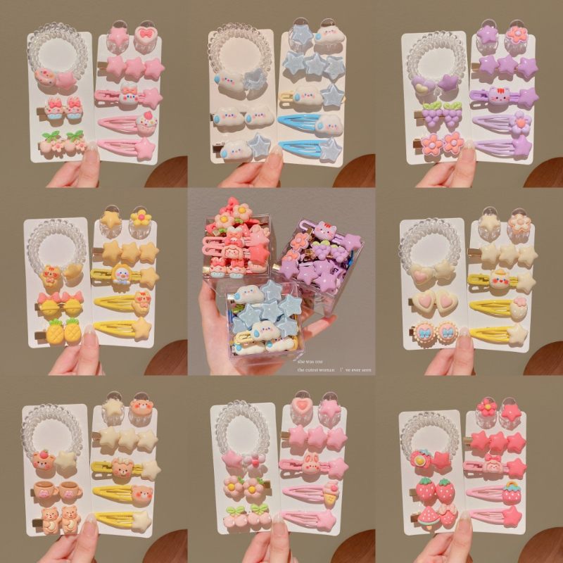 Set 9 kẹp tóc nhiều màu dễ thương (   hot)