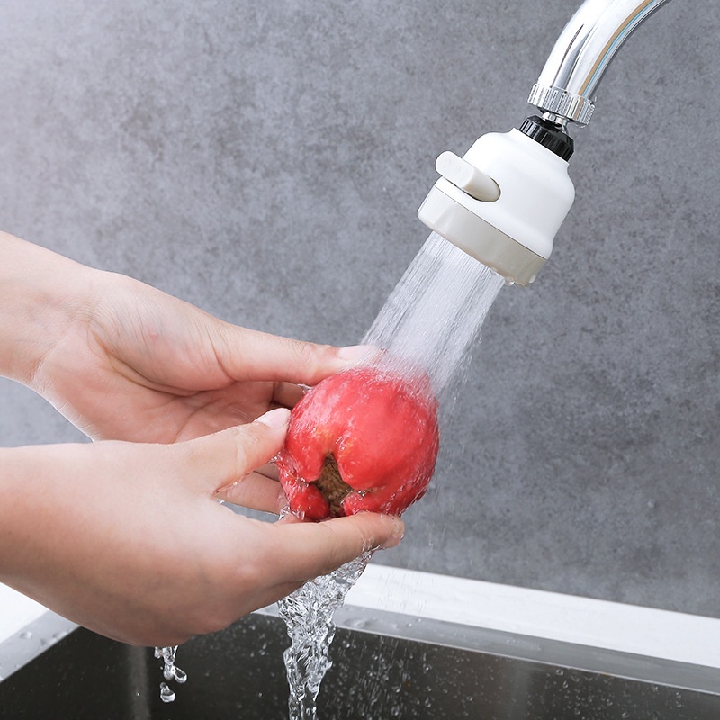 Đầu Vòi Nối 3 Chế Độ Phun Rửa Chén Bát Tăng Áp Xoay 360 Độ