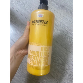 Cặp dầu gội dầu xả dưỡng chất mugens rich moisture treatment shampoo, conditioner 2 x  1000g