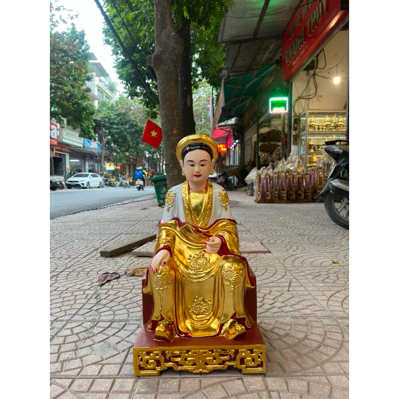 Tượng phật cô Bơ ngồi song thất gỗ mít
