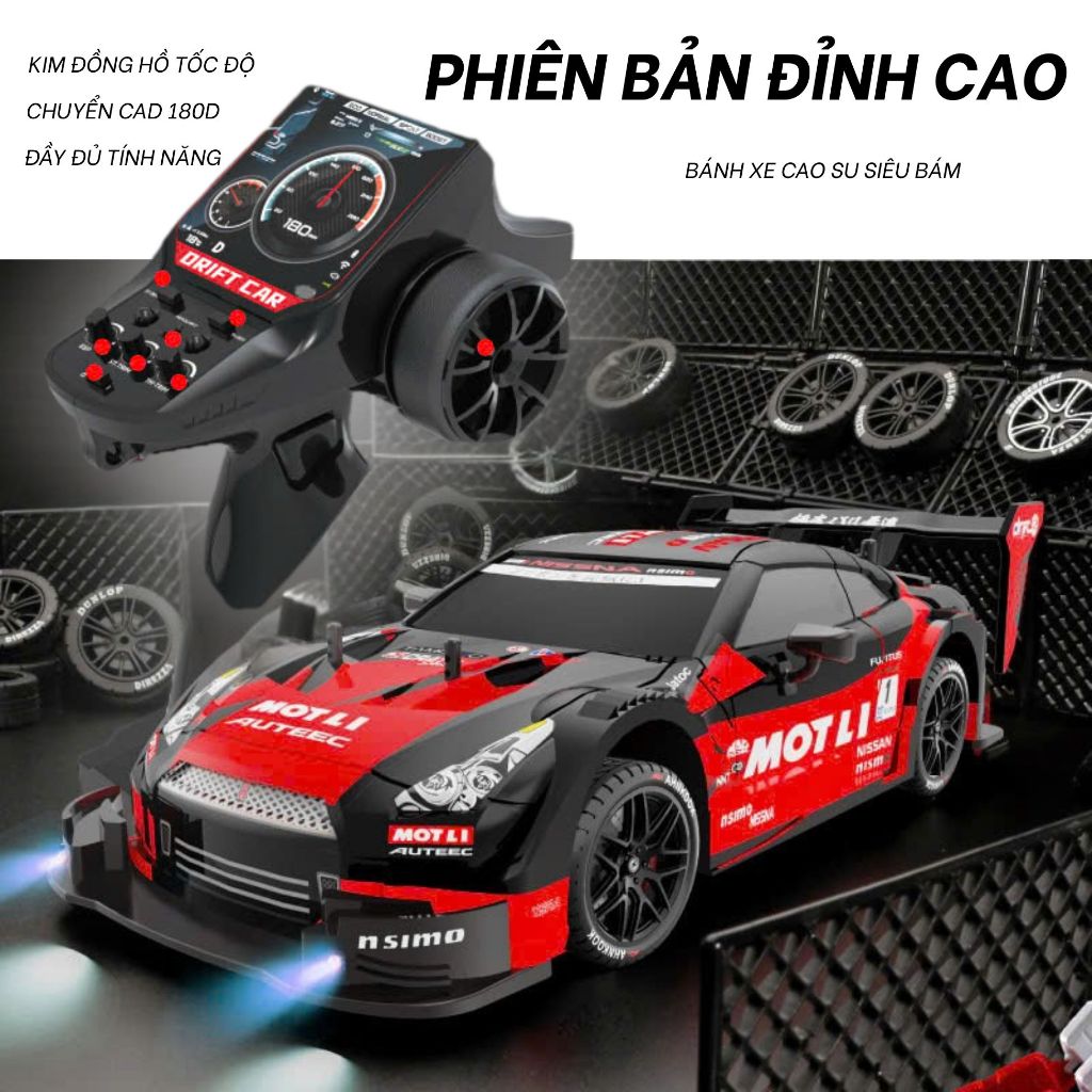Xe Đua Điều Khiển Từ Xa Drift Racing GTR MOTUL Tốc Độ Cao, Đồ Chơi Ôto Điều Khiển Cho Bé - Đồ Chơi Trẻ Em MIKABI