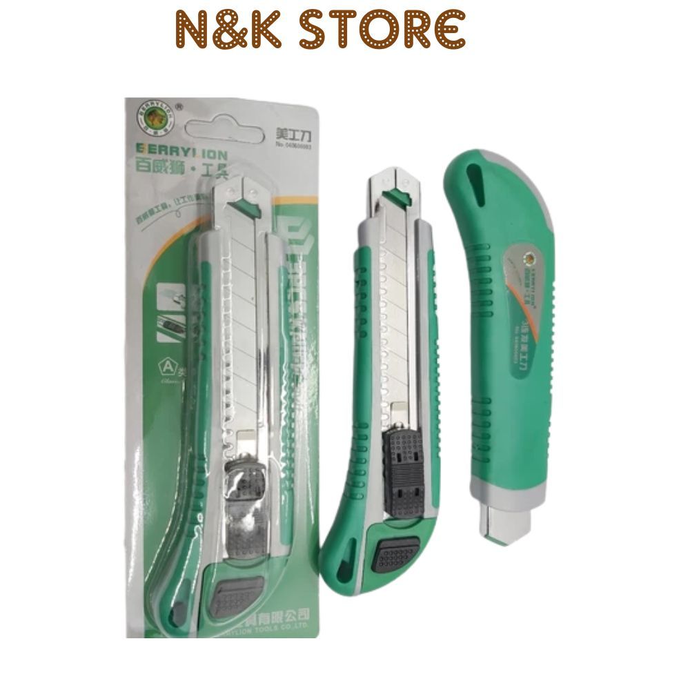 Dao rọc giấy cỡ lớn cao cấp BerryLion, dao cắt giấy lưỡi thép sắc bén