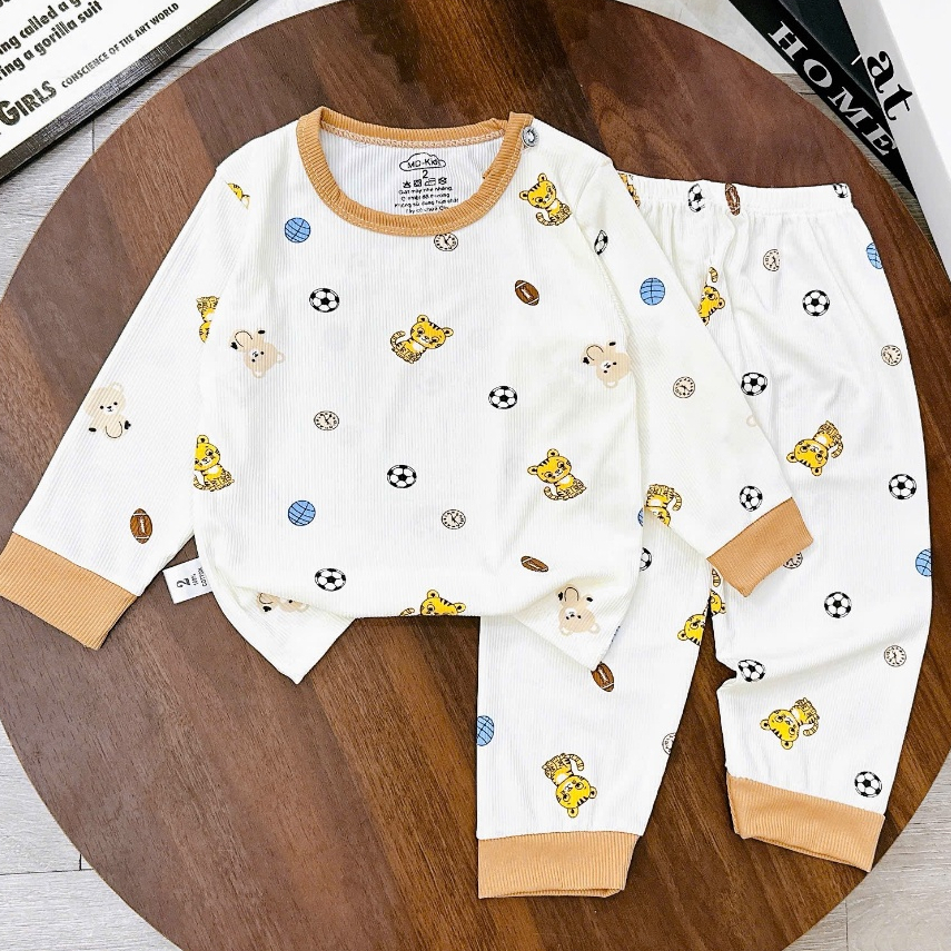 Bộ quần áo dài tay TĂM LẠNH Cài Vai siêu mềm họa tiết thu đông cho bé 5-15kg giặt tay giặt máy saubabi