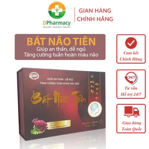Viên uống hoạt huyết não Bát Não Tiên, hỗ trợ an thần, dễ ngủ, hộp 2 lọ, mỗi lọ 30 viên