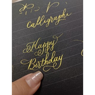 Mực nhũ chấm quản chéo, mực nhũ viết Calligraphy QNshop Handmade