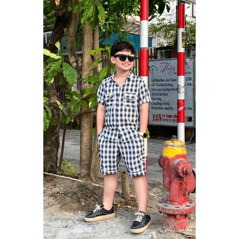 set sơmi thiết kế cao cấp cho bé trai 10kg-52kg TONI KIDS