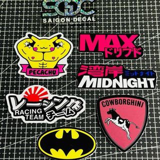 Tem Sticker Japan, Thailand, In Uv Ép Nhiệt |SGDC - 10 Combo|