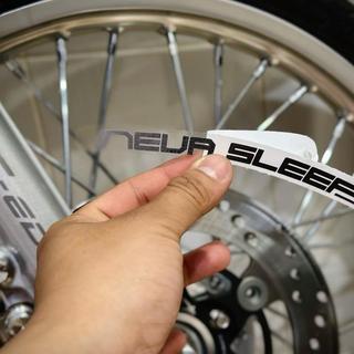 Tem Sticker Uv Neva Sleep Trắng & Đen Dán Trang Trí Bánh Mâm, Bánh Căm |SGDC - 1 Cặp|