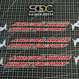 Tem Sticker DTF Dán Gắp, Dán Phuộc Shark Factory 2025 |SGDC - 1 Cặp|