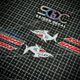 Tem Sticker DTF Dán Gắp, Dán Phuộc Shark Factory 2025 |SGDC - 1 Cặp|