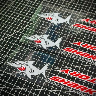 Tem Sticker DTF Dán Gắp, Dán Phuộc Shark Factory 2025 |SGDC - 1 Cặp|