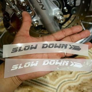 Tem Sticker Uv Slow Down Trắng & Đen Dán Trang Trí Bánh Mâm, Bánh Căm |SGDC - 1 Cặp|
