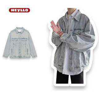 Áo Khoác Jeans Bò Denim Jacket Fashion Unisex Màu Xanh Bạc