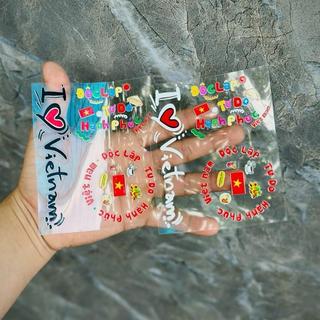 Tem Sticker Độc Lập Tự Do Hạnh Phúc, I Love Viet Nam, Tôi Yêu Việt Nam |SGDC - 1 Cái/Bộ|