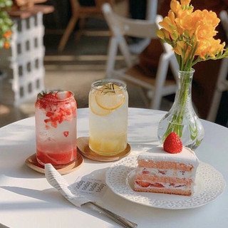 Cốc thuỷ tinh chịu nhiệt hình lon coca - Uống cafe, trà, nước ép, decor