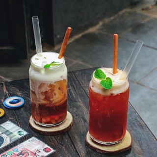 Cốc thuỷ tinh chịu nhiệt hình lon coca - Uống cafe, trà, nước ép, decor