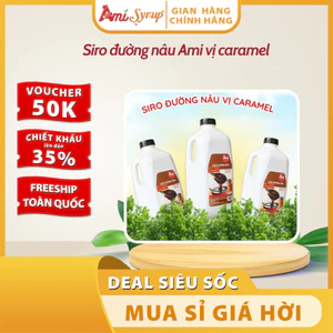 Siro đường nâu Ami vị caramel, nguyên liệu pha chế đồ uống thơm ngon bổ dưỡng