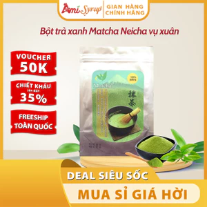 Bột trà xanh Matcha Neicha vụ xuân, gói 100g vị tinh khiết dùng pha chế đồ uống,làm bánh, trà