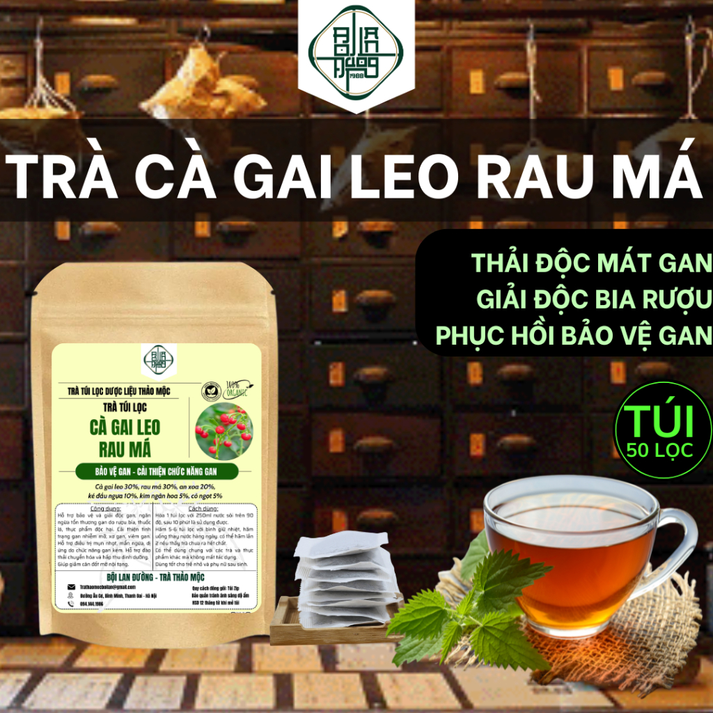 Trà Cà Gai Leo Rau Má - Bội Lan Đường - Túi 50 lọc
