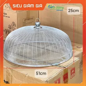 Lồng Bàn Inox Giá Tốt Loại Gia Đình Cao Cấp Dày Dặn Tròn Kích Thước 52Cm
