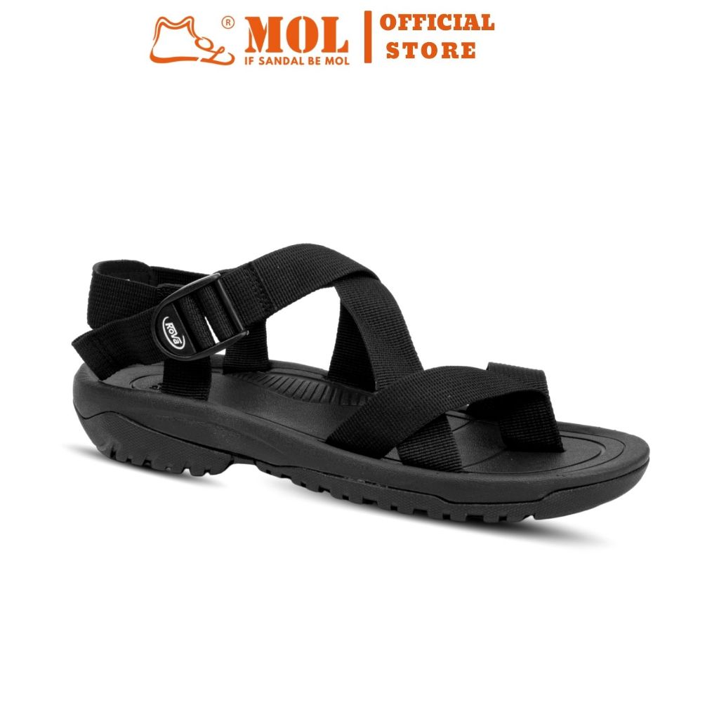 Ảnh Sandal nam Rova quai chéo RV937B màu đen 1