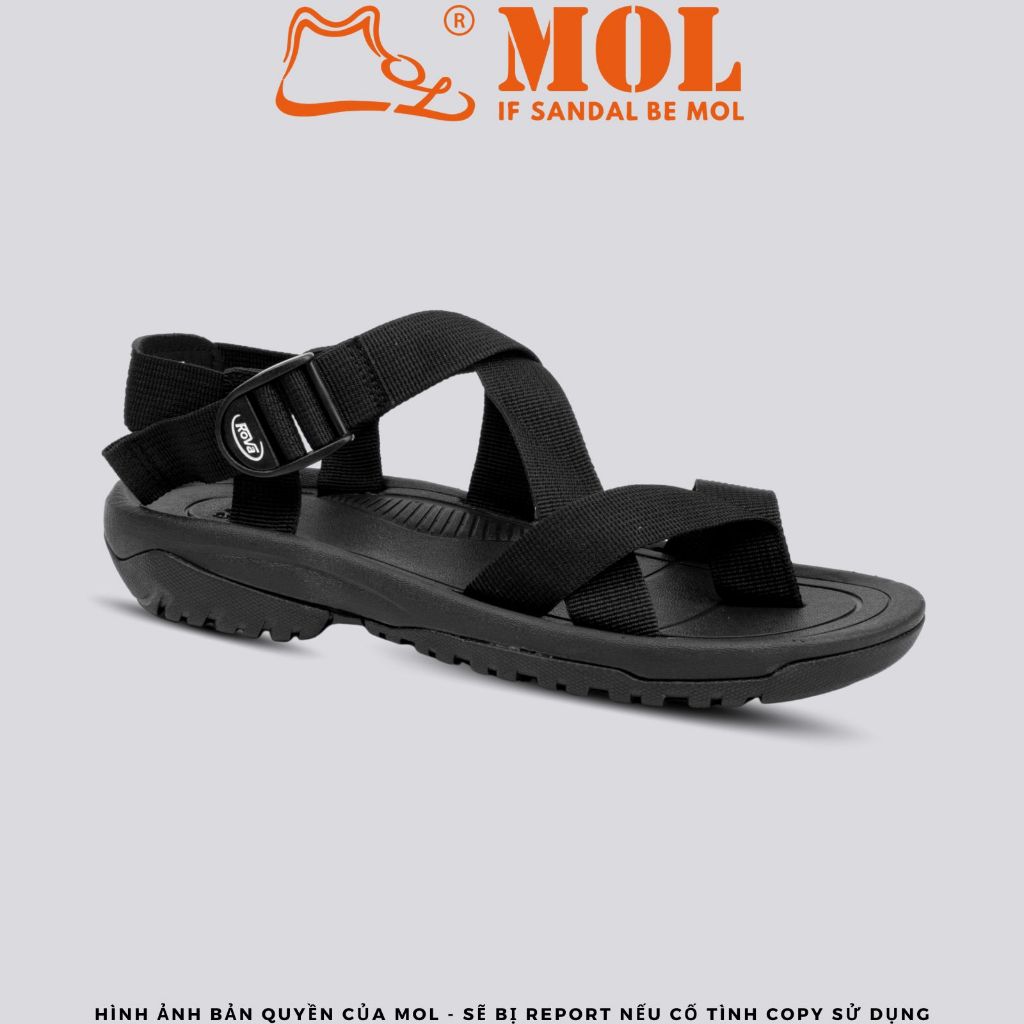 Ảnh Sandal nam Rova quai chéo RV937B màu đen 2