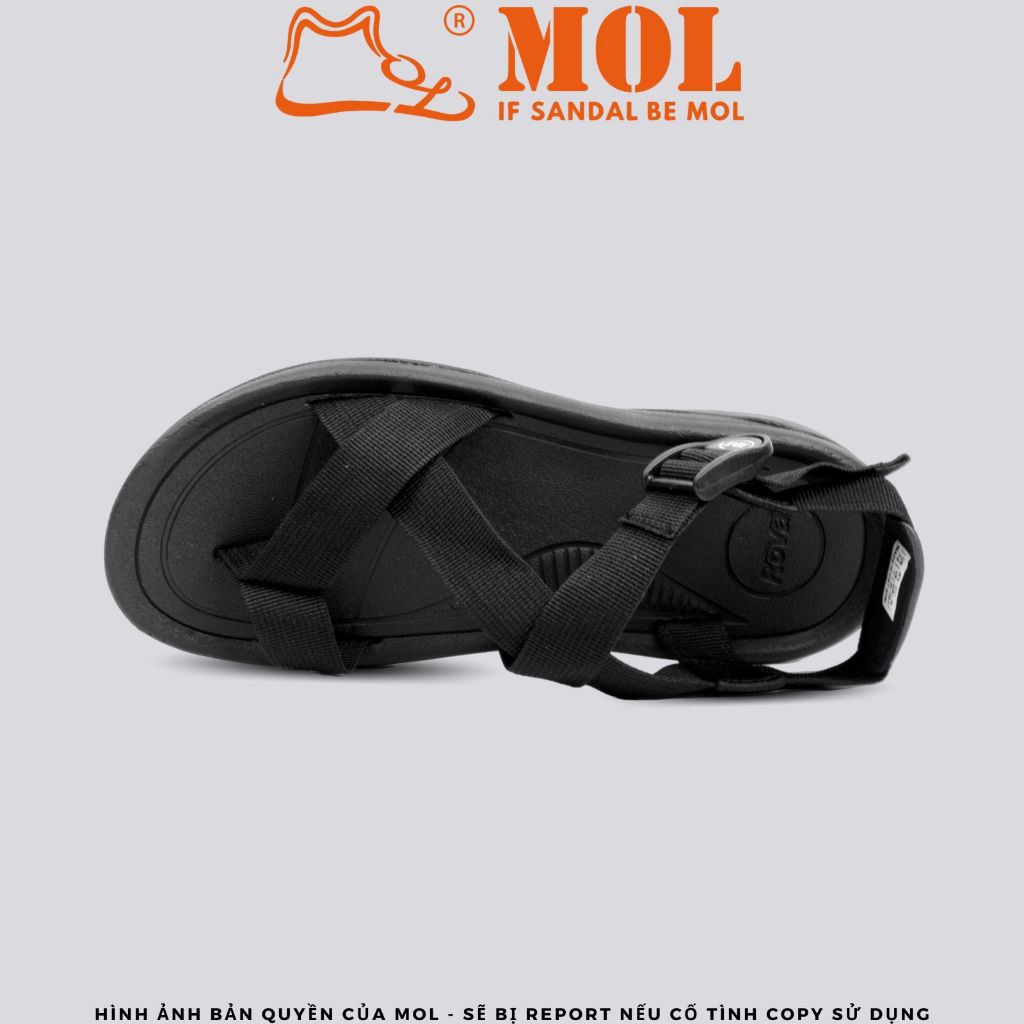 Ảnh Sandal nam Rova quai chéo RV937B màu đen 4