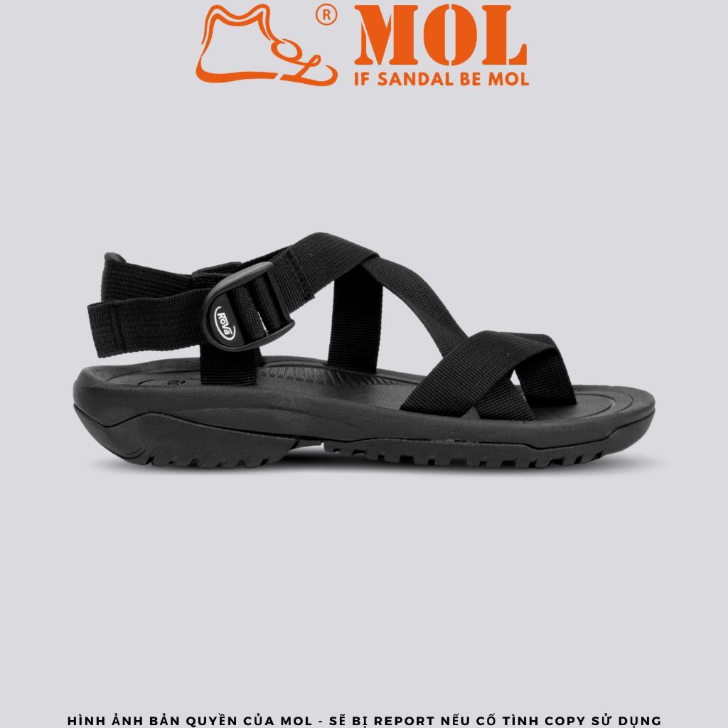Ảnh Sandal nam Rova quai chéo RV937B màu đen 3