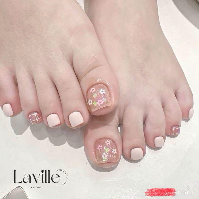 ( hỏa tốc) NAIL BOX CHÂN MÙA HÈ VẼ HOA