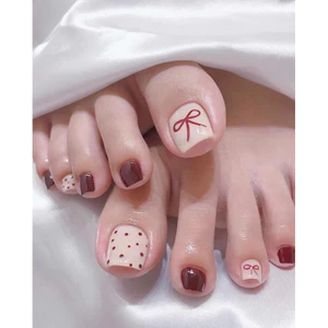 NAIL BOX CHÂN THIẾT KẾ VẼ NƠ ĐỎ