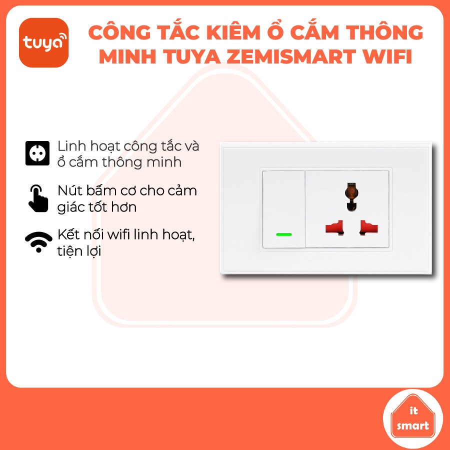 Ổ cắm công tắc thông minh Zemismart TB20