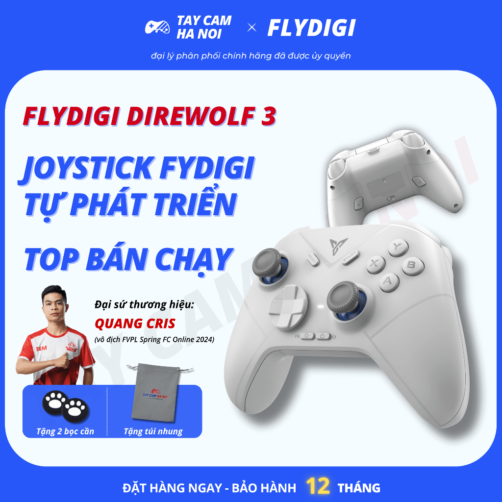 [BH 12 tháng] Flydigi DIREWOLF 3, tay cầm chơi game Hall Joystick, Hall ...