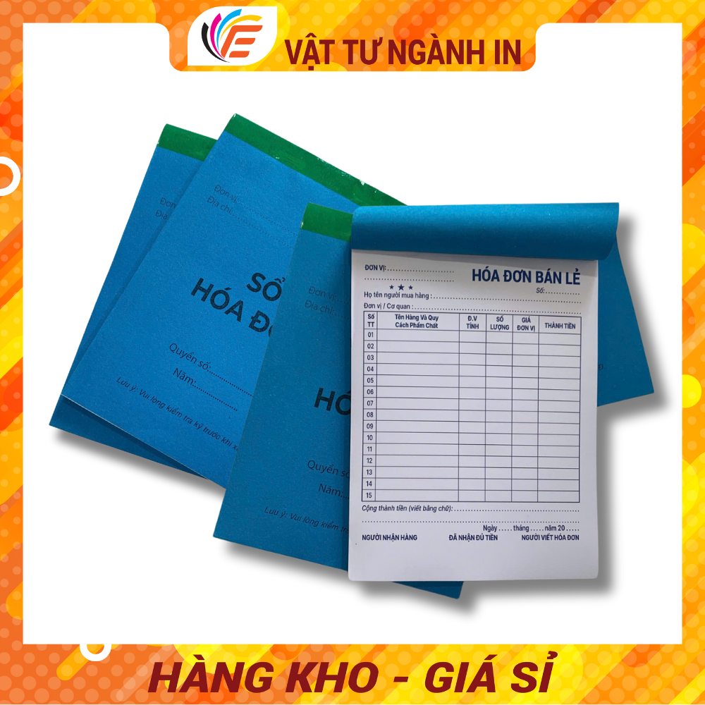 Hóa Đơn Bán Lẻ 1 Liên Hoặc 2 Liên Sổ Hóa Đơn Bán Hàng Có In Theo Yêu Cầu Lốc 10 Cuốn