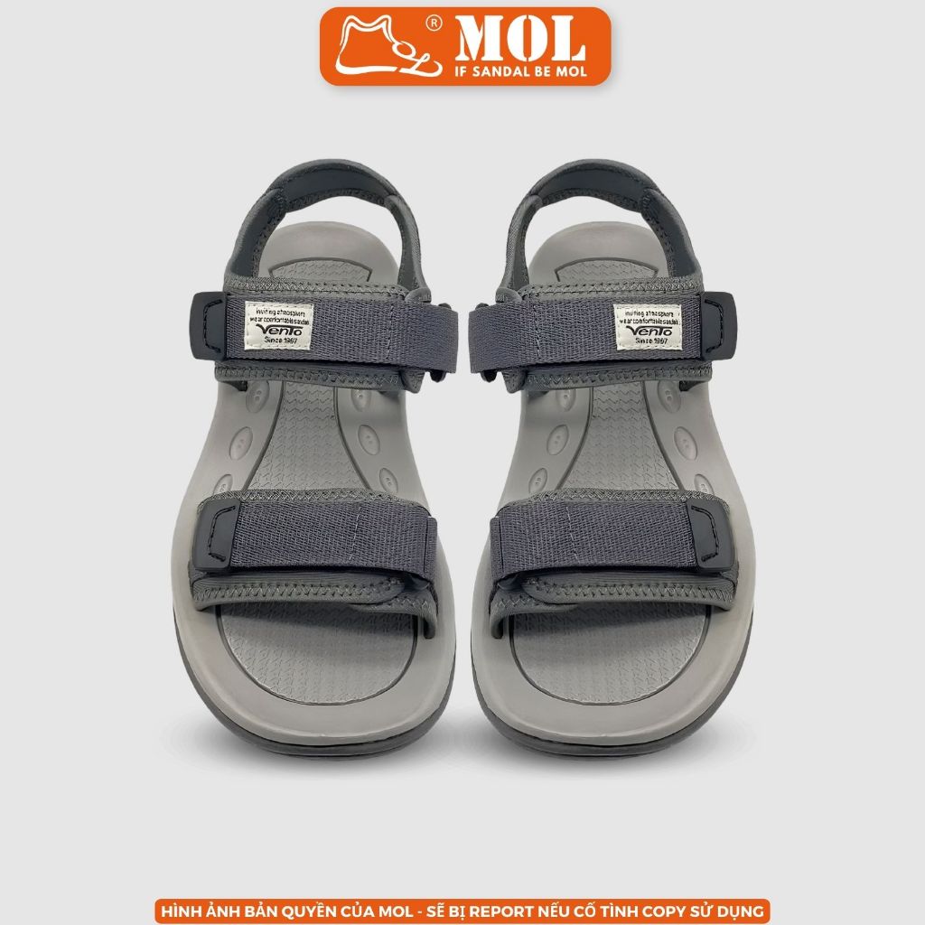 Ảnh Giày sandal nam Vento 2 quai ngang SD7939G màu xám có big size 44 45 | Vento  Leon SD7939 4