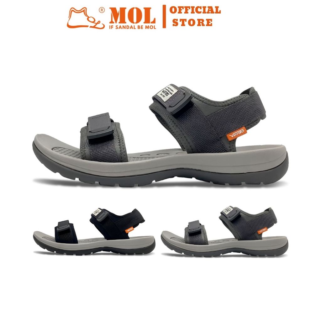 Ảnh Giày sandal nam Vento 2 quai ngang SD7939G màu xám có big size 44 45 | Vento  Leon SD7939 1
