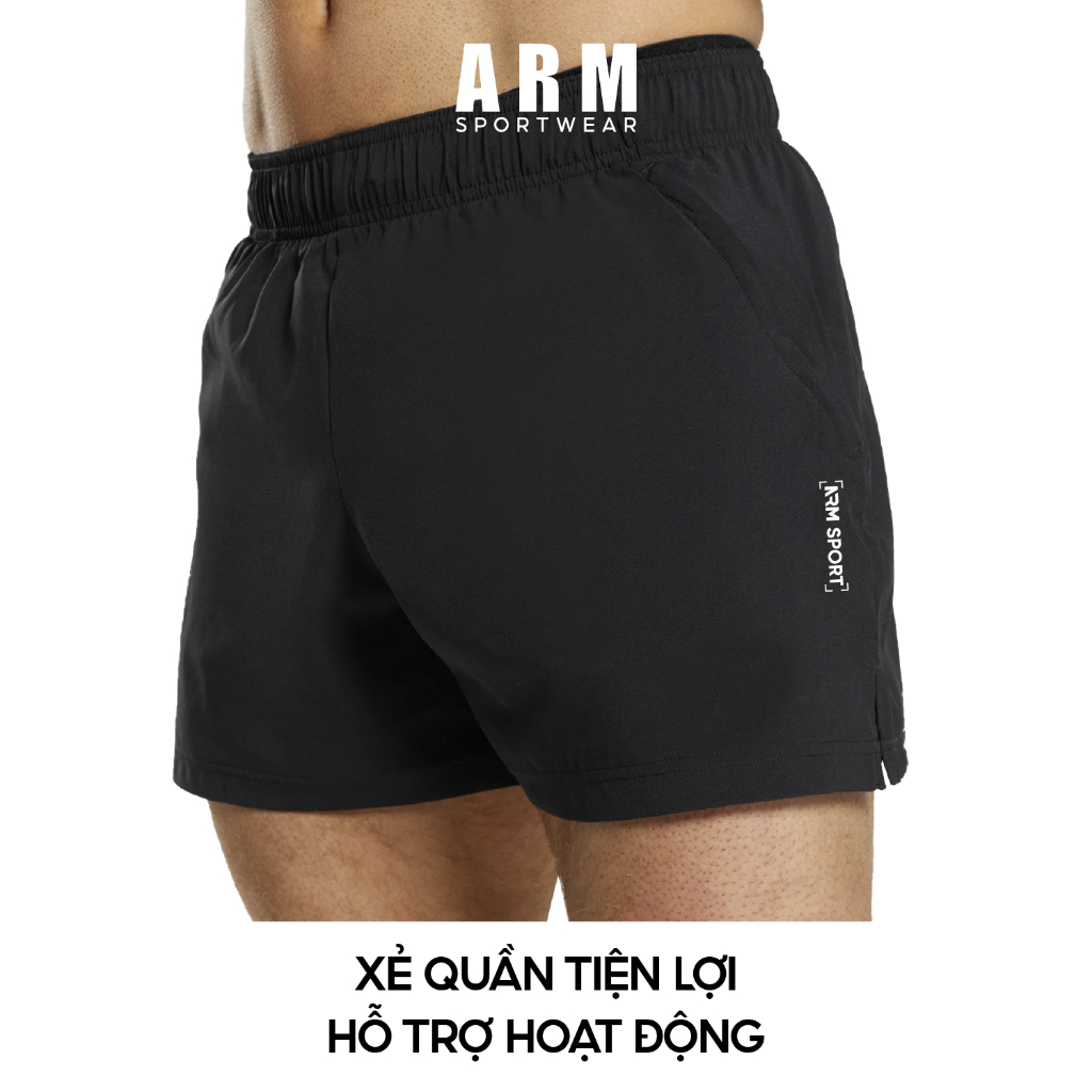 Quần Short Nam Thể Thao Chất Thun Speed Up ARM Sportwear 5 Inch tập gym, chạy bộ, vận động thoải mái