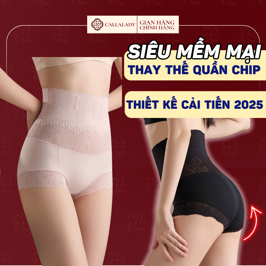 Quần lót nịt bụng cạp cao Callalady gen bụng định hình nâng mông chất liệu mềm mại co dãn thông thoáng 32