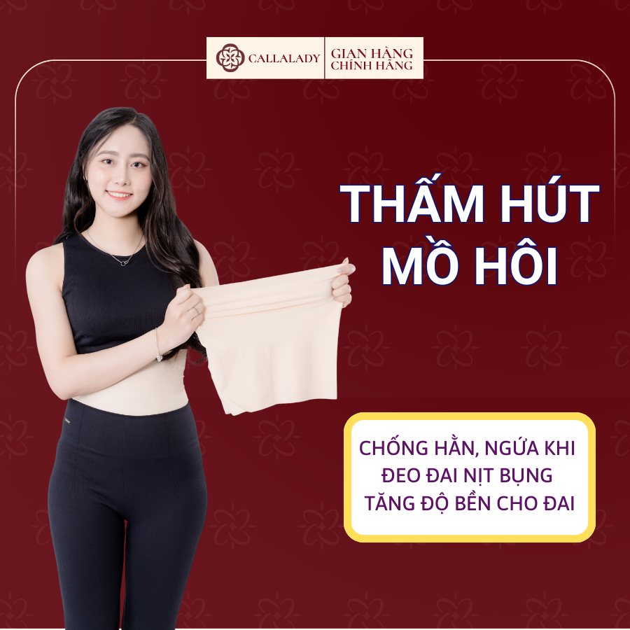 Áo lót liner Callalady, mặc lót trong đai nịt bụng chống hằn ngứa, vải đúc su thoáng mát không giây khó chịu